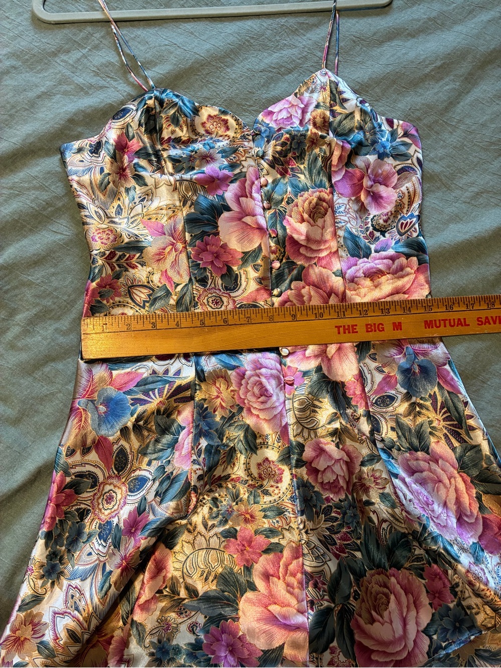 Vintage Victoria’s Secret Gold Label Floral Satin Slip Dress - Picture 8 of 11